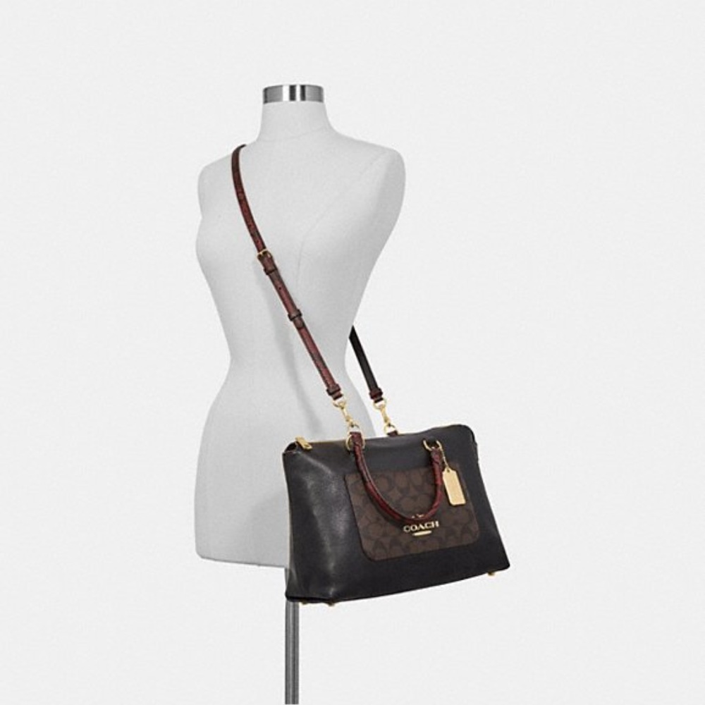 Coach emma satchel signature  colorblock handbag - Picture 2 of 3